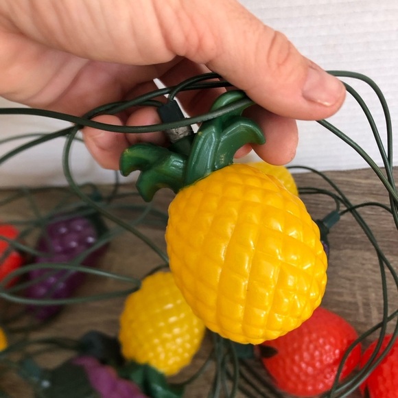 Vtg Alderbrook Blow Mold Fruit String Lights - Picture 5 of 16